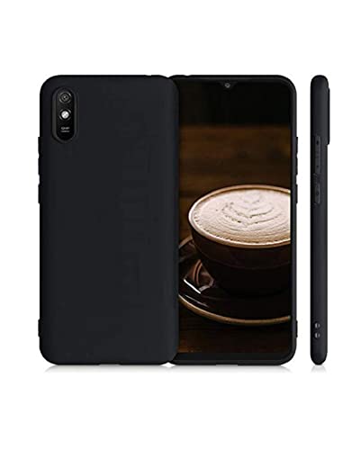 Image of Mobile Back Cover Case for Xiaomi Redmi 9i (Silicone Case|CameraProtection|Black SC1510)