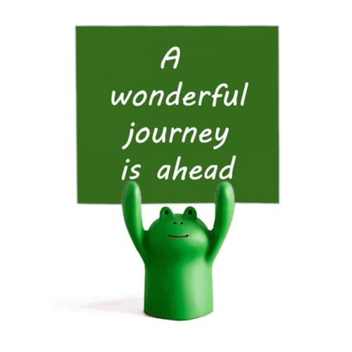 Porte-mémo grenouille A Wenderful Journey is Ahead en résine