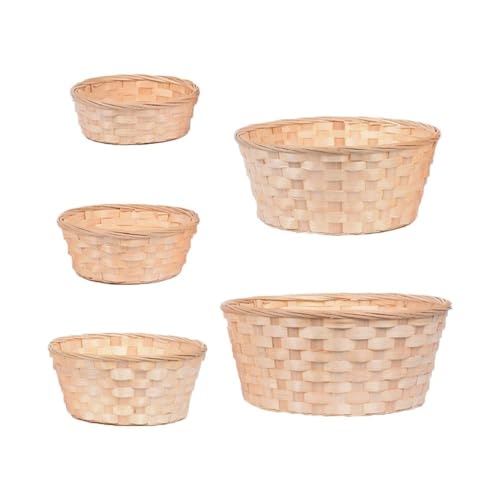 Panier à pain rond en osier tissé main pour biscuits et aliments