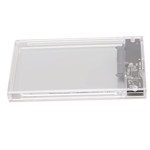 外付けハードドライブケース USB3.0 SATA プラスチック 取り付け簡単 SSD エンクロージャ ホットスワップ 2.5インチ SATA (透明)