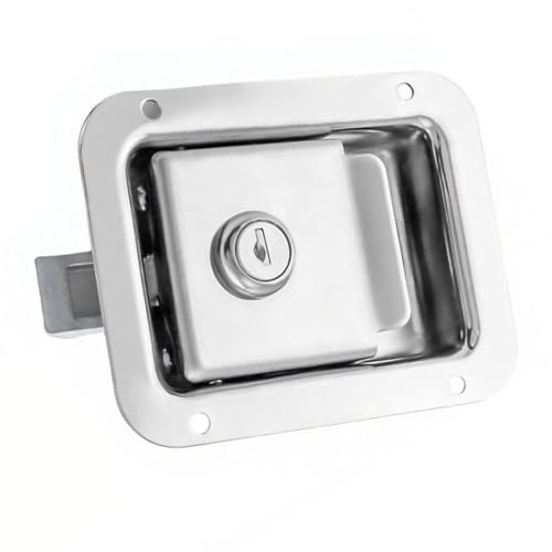 Image of Tool Box Lock with Keys for Truck Bed Toolbox Handle (1Pcs) | 5.5*4.25in Stainless Steel Heavy Duty Flush Mount Handle Latch for Trailer Door, RV, Camper, ATV, UTV