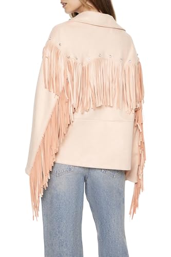 Forever 21 Women's Fringe Faux Suede & Gem Jacket3