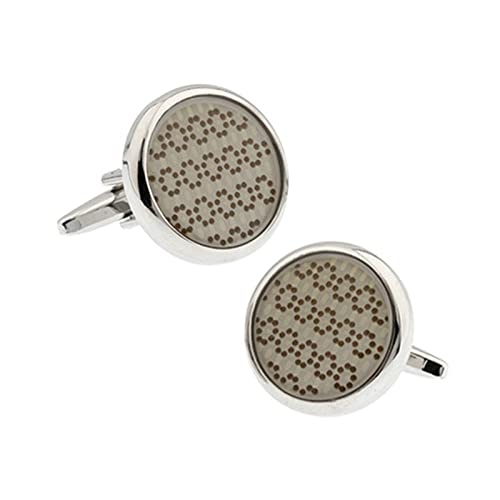 Mancuernillas Daesar Vintage para Hombre Redondas Plata miniatura 1