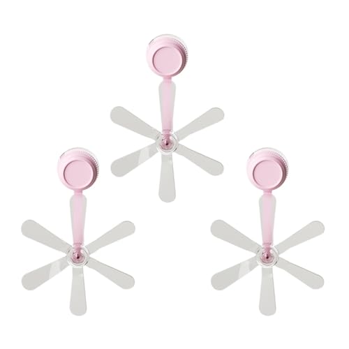 3 ventiladores deflectores de ventilación de aire acondicionado ajustables para aire acondicionado, difusor de viento de 6 aspas con ventosas, blanco/transparente/rosa