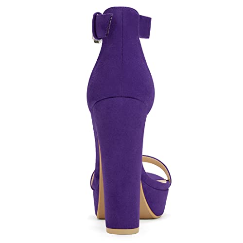 Image of Allegra K Women's Platform High Heel Ankle Strap Chunky Heels Sandals