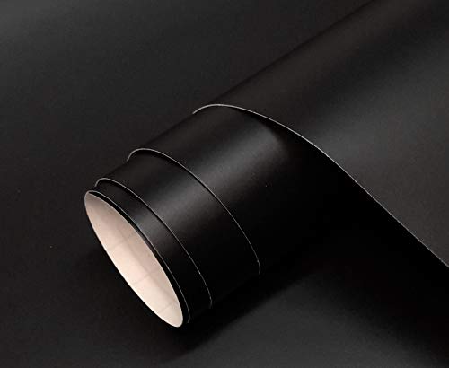 Vinilo Adhesivo Mate Negro 1 ud 60x300 cm Para Muebles Cocina Paredes Ventanas Manualidades Papel...