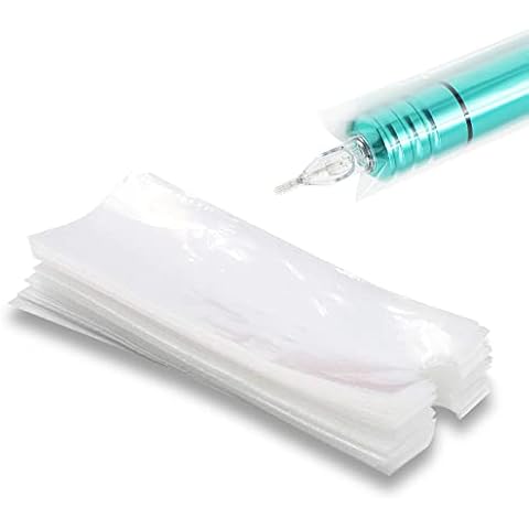 Narkysus 200pcs Tattoo Pen Covers Disposable Cartridge Tattoo Pen Type Machine Covers White Tattoo Pen Bags Tattoo Pen Machine Covers Sleeves Tattoo Kit Tattoo Supplies Cover