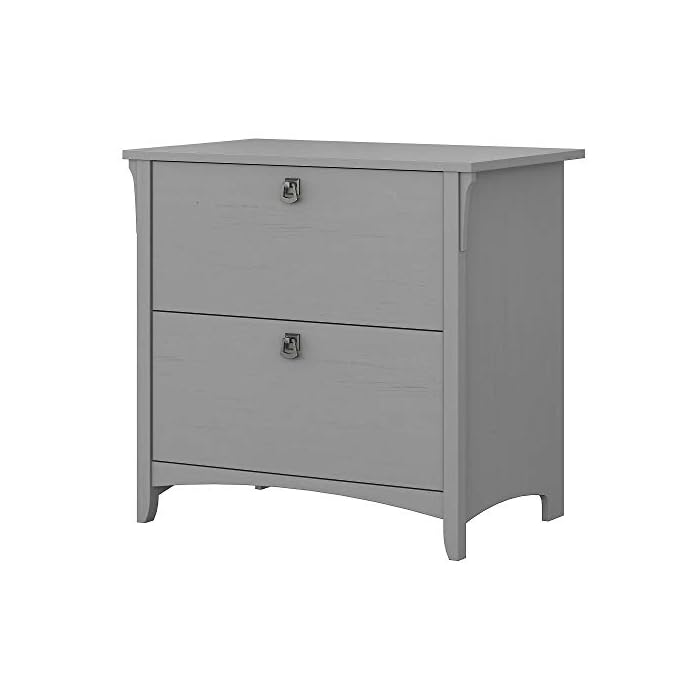 Bush Furniture Salinas Lateral File in Cape Cod Gray