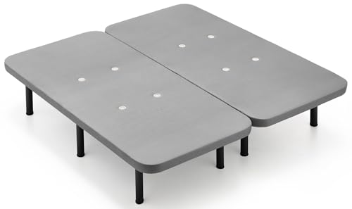 habithor - Base Tapizada 3D Color Gris Fabricada con Estructura de Acero Reforzada | Patas Cilíndricas Incluidas | Altura Final 37 cm | Medida: 180x190 cm | Fabricado en España
