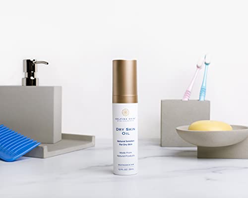 DELFINA-SKIN-DRY-SKIN-OIL Delfina Dry Skin Oil - Eczema Psoriasis Treatment for Skin | Fast Absorbing and More Effective than Lotion for Extremely Dry Cracked Irritated Skin | Safe for All Ages