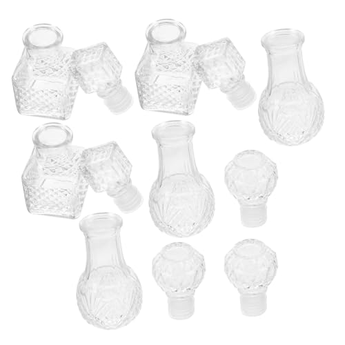 DEARMAMY Decanter Per Vino e Whisky in Vetro Da 50 Ml, Set 6 Pezzi Trasparente, Aeratore Per Vino Design Distintivo, Per Degustazioni, Feste e Bar Domestici