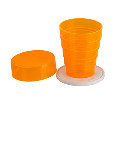 Kimmel - Vaso plegable, tamaño único, color naranja transparente