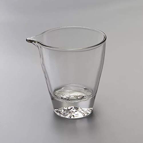 ティーポット 耐熱ガラス製公道杯 中国茶器 中国茶具 茶海 クリスタル公道杯 ティーカップ (180ml|透明)