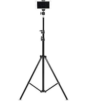 Pikyo SR875 7 Feet Tripod Stand for Light Camera for Beauty Parlor Saloon Studio Bridal Make Over with 360 Degree Rotational Compatible with All Mobile Phones (Multi Colour)