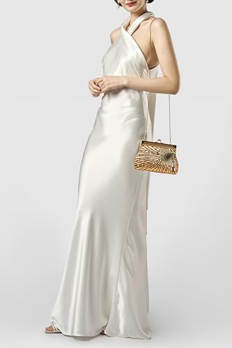 Image of BABEYOND 1920s Flapper Peacock Clutch Vintage Gatsby Sequined Evening Handbag Beaded Bag