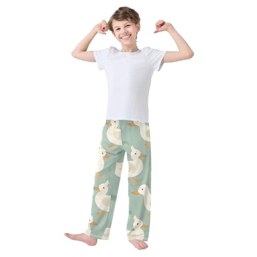 Lovely Ducks Boys Long Pants Soft Trousers Elastic Waist Kids Lounge Bottoms with Pockets S-XL3