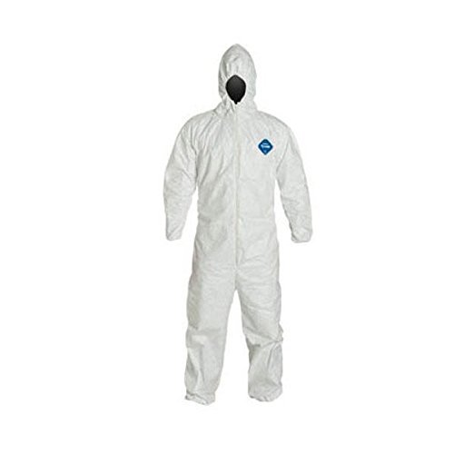 Tyvek Disposable Suit by Dupont with Elastic Wrists, Ankles and Hood (3XL)