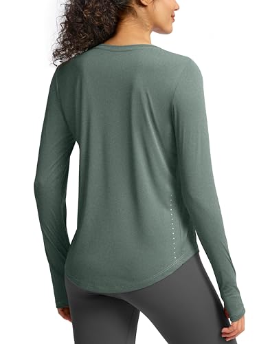 Image of Soothfeel Lightweight Long Sleeve Workout Tops for Women Gym Running Shirts | Quick Dry, Breathable, Moisture Wicking, UPF 50+ Sun Protection, Athletic Shirts for Running, Gym, Exercise, Yoga, Hiking