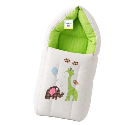 Image of Toddylon Baby Bags New Born Baby Bed | Bedding Set | Carry Bed | Carrier | Holder | Mattress | Infants Boys Girl (0-6 Months) Green