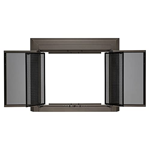Image of UniFlame Logan, Cabinet-Style Fireplace Doors, Oil Rubbed Bronze, Small