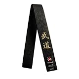 Neatami Schwarzgurt Karate/Judo/Ju Jutsu – Premium Budogürtel 5 cm breit mit 11 Nähten & Goldener Stickerei (Budo) – Schwarzer Gürtel Kampfsport für Karate, Judo, Taekwondo & BJJ (260 cm)