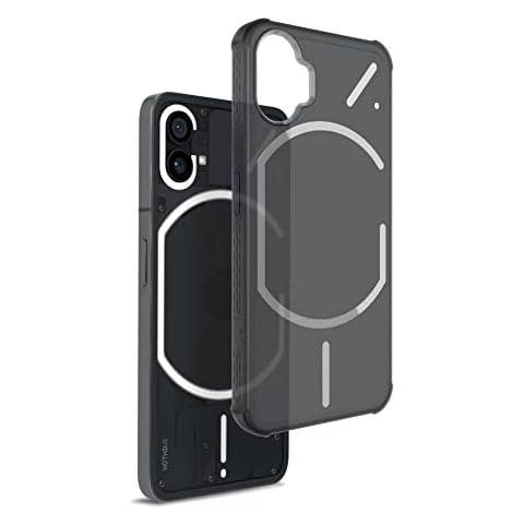 TUDIA Rugged Fit Designed for Nothing Phone 1 Case, [SKN] Anti-Fingerprint Shockproof Anti-Yellowing Slim Grip TPU Bumper Reinforced Corners Drop Protection Flexible Case Cover (Frosted Black) Cover