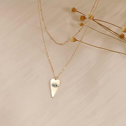 Image of MEVECCO Dainty Pendant Layered Necklaces for Women