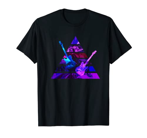Guitar Mountains Silhouette Guitariste T-Shirt