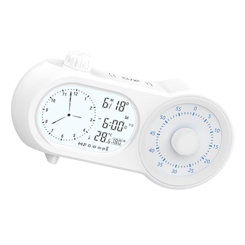 Reloj digital LCD con fecha semana y termómetro digital con alarma de repetición mecánica 4