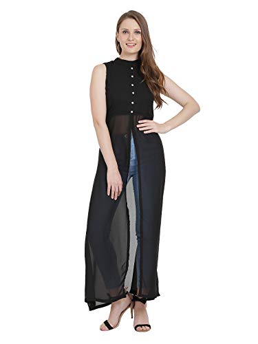 Image of Women's Maxi Knee-Long Dress(Black)