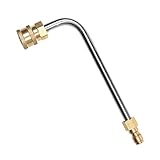 ❤【Compatibility】1/4" Quick Connect, 5000PSI.You can use with an extension wand with your pressure washer ❤【Characteristics】90 degree curved rod.Safe, efficiency. Can enter into some dead zone operations, to facilitate your use ❤【Scientific Design】Sta...