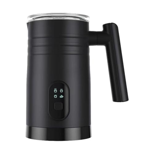 ＡＷＨＡＯ Espumador de Leche Eléctrico, Vaporizador Automático para Lattes, Cappuccinos Y Café; Calentamiento Y Control de Temperatura, Negro, Individual
