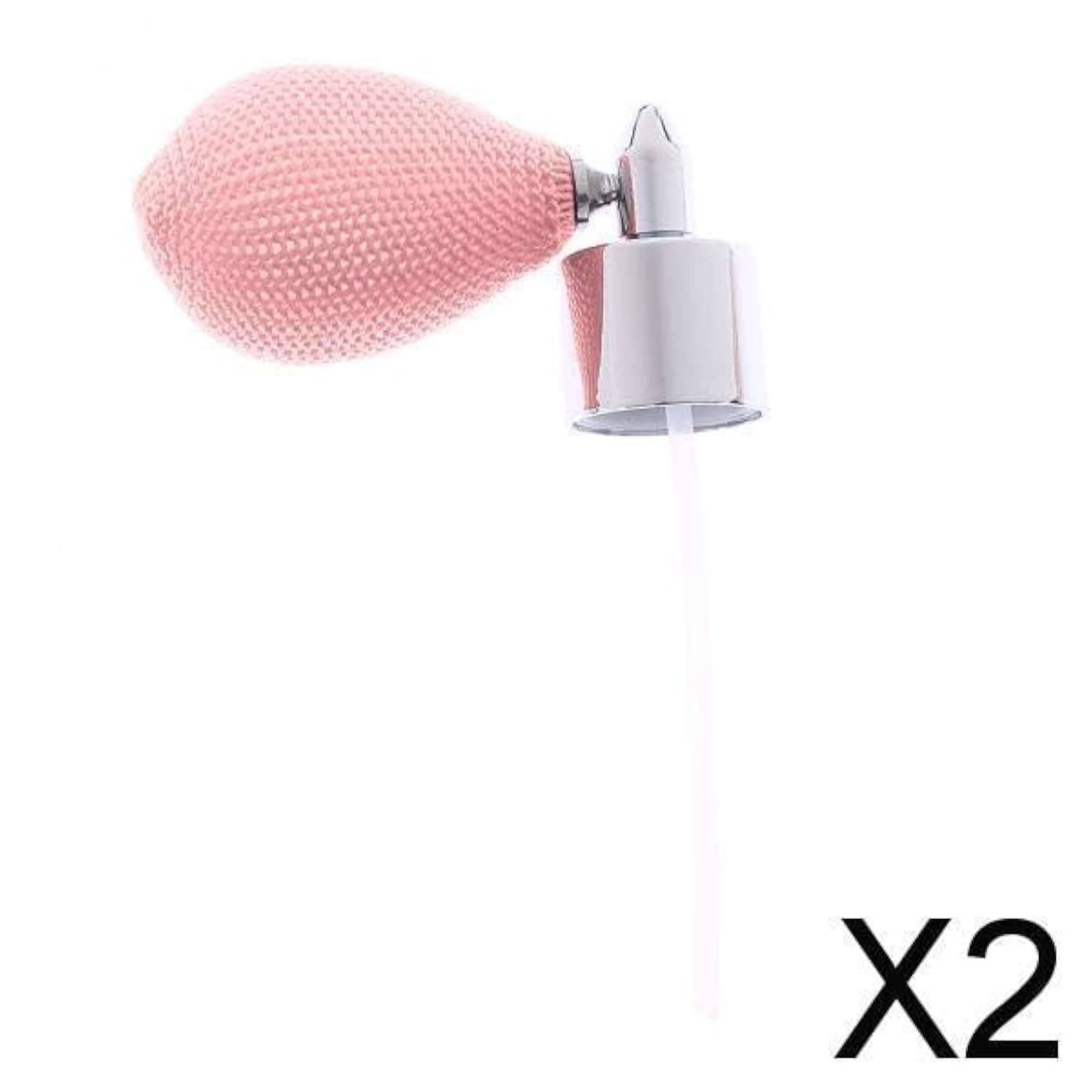 2x Retro Glass Perfume Bottles with Silver Cap, Short Spray Atomizer