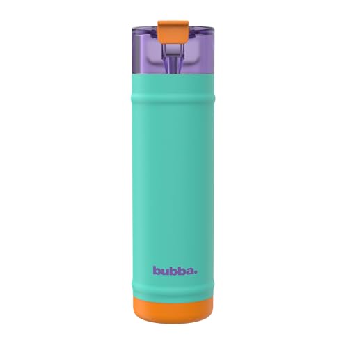 bubba 24 oz Dualsip Insulated Stainless Steel Water Bottle with Straw - Reusable, Leakproof, Lightweight, Dishwasher Safe, Lead-Free and BPA-Free, Field Trip