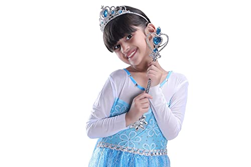 Image of Polycotton Costume Superhero Dress For Boys And Girls Fancy Dresses For Kids Birthday Party Props, Princess With Accessories Ad Cape;6-8 Years, Multicolor