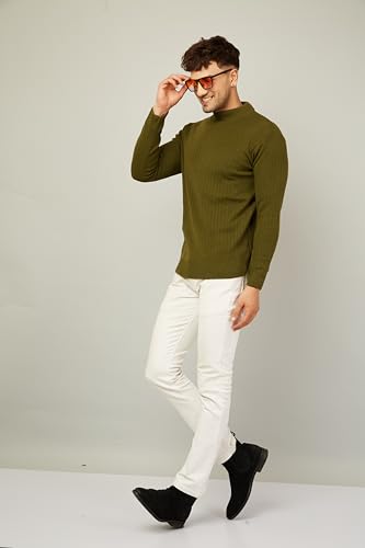 Image of Kvetoo Men High Neck Full Sleeve Winter Woolen Sweater