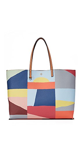 Tory Burch Women's Kerrington Square Tote, Red Canyon Colorscape, One Size