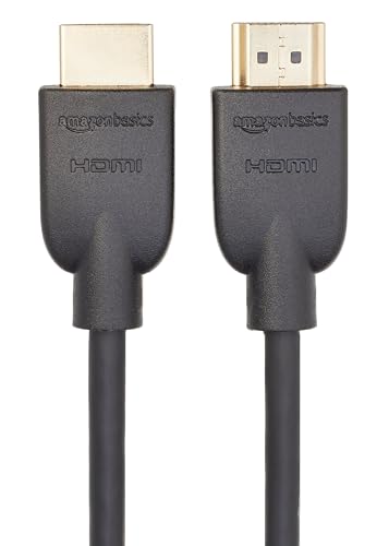 Image of Amazon Basics HDMI Cable, 15 ft, 4K@60Hz, High-Speed 4K HDMI 2.0 Cord, 18Gbps, 2160p, 48 bit, Ethernet, Compatible with TV /PS5 /Xbox /Roku, Black