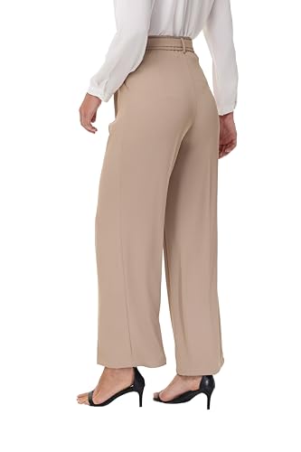 Women Summer Wide Leg Flowy Casual Palazzo Loose Pants Y2K Classic Stylish Stretchy High Waist Trousers Petite/Regular/Tall 5