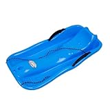 Tobogán con Frenos – 79x38x16cm Trineo de Nieve de Plástico, Robusto y Ergonómico para Niños y Adultos (Azul Claro)