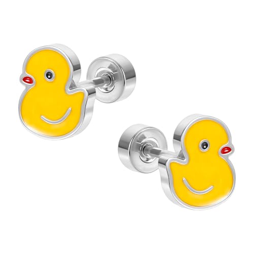 Boucles d'oreilles canard, bijoux animaliers mignons pour femmes