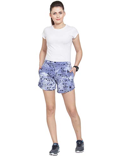 Image of UZARUS Women's Multicolour Cotton Sports Casual Printed Shorts - Pack of 2