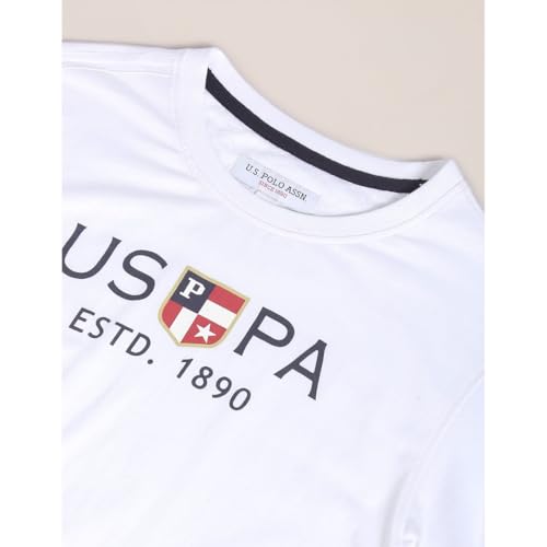 Image of U.S. Polo ASSN. Men's Cotton Regular Fit Crew Neck Brand Print T-Shirt