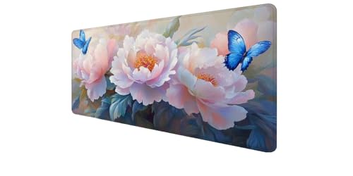 Desk mat papillon grand format pour organiser son espace de télétravail PC