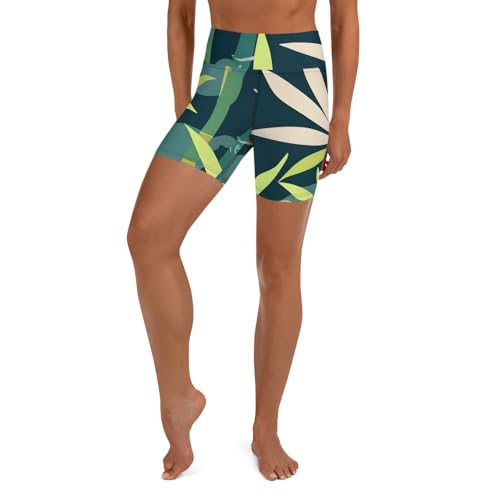 Short de yoga haut de gamme en textile lisse à motifs vibrants