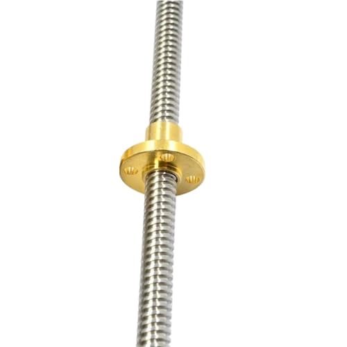 Metal Ball Screw nut T10 Lead Screw 300mm 350mm 400mm 450mm 500mm 600mm 3D Printer Parts OD 10mm Pitch 2mm Stainless Steel with Brass Nut CNC Parts(950mm)