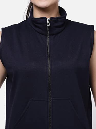 Image of UZARUS Women's Half Sleeves Cotton Fleece Premium Jacket
