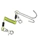 Gavigain Scuba Diving Lanyard, Stainless Steel Spring Coiled Lanyard with Quick Release Buckle & Coil Lanyard Double Reef Coil Lanyard for Cameras, Dive Lights (Green)