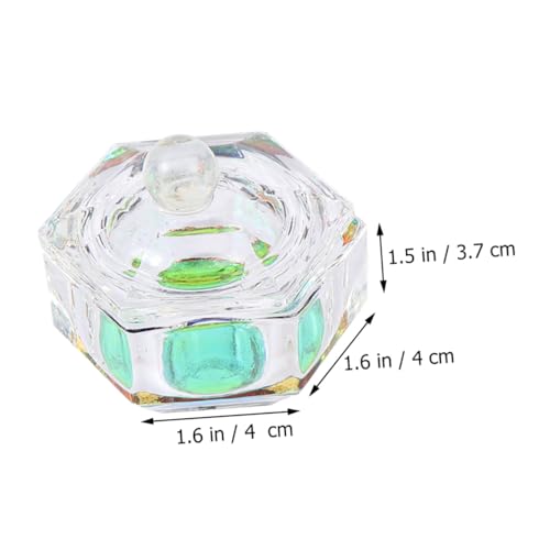 2 Pzs Plato Octagonal Para Manicura Con Tapa miniatura 2