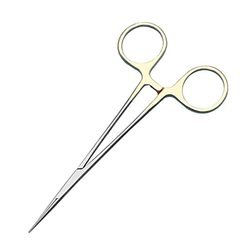 Stainless Steel Delicate Ultrafine Hemostatic Mosquito forcep Curved Straight Golden Color Handle Surgical Forceps